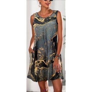 🌞Camisa Marble Sleeveless Dress